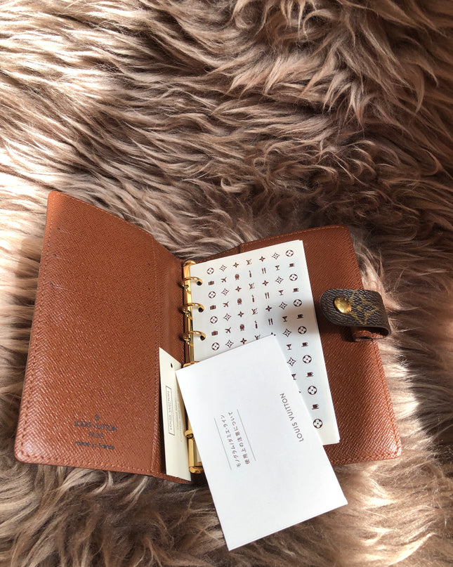 Louis Vuitton Preloved 2003 Agenda PM notebook cover monogram