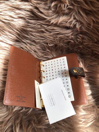 Louis Vuitton Preloved 2003 Agenda PM notebook cover monogram