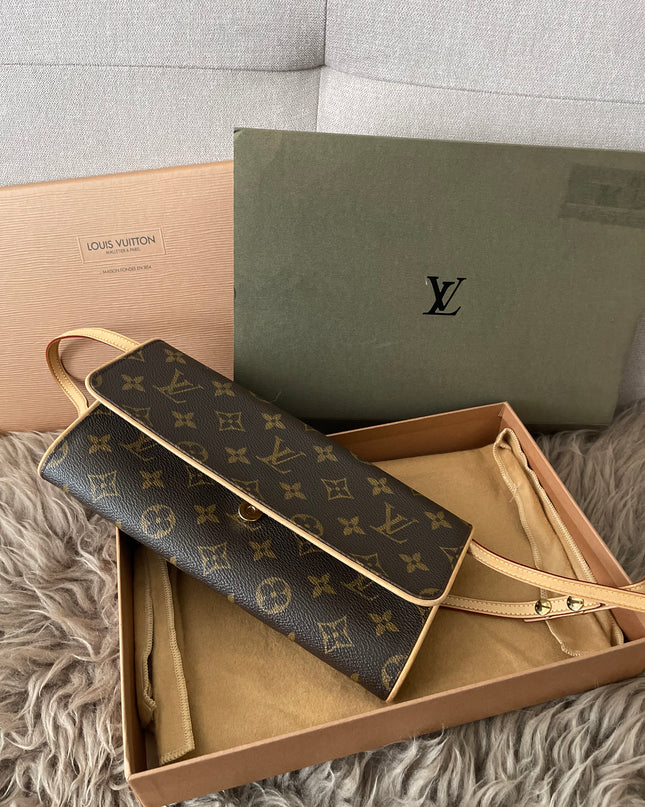 Preloved Authentic Louis Vuitton Monogram Pochette Twin PM cross body bag