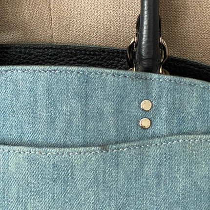 Authentic Preloved Coach Mini Lillie Carryall (Denim Multi)
