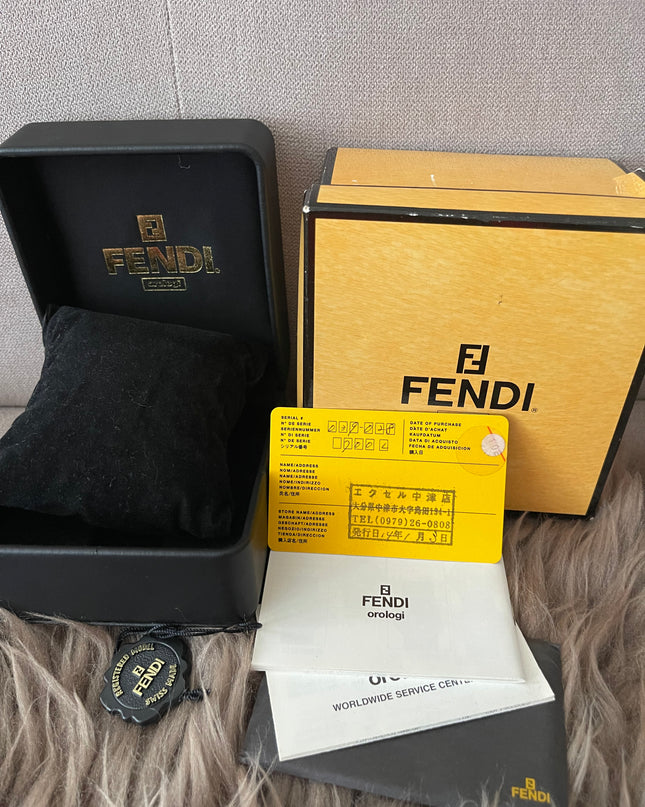 Preloved Authentic Fendi Mother of Pearl Gold Watch