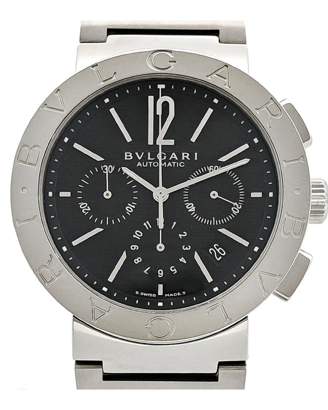 Preloved Authentic Bvlgari Bvlgari Bvlgari Chronograph BB42SSCH Automatic Stainless Steel Men's