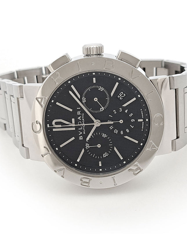 Preloved Authentic Bvlgari Bvlgari Bvlgari Chronograph BB42SSCH Automatic Stainless Steel Men's