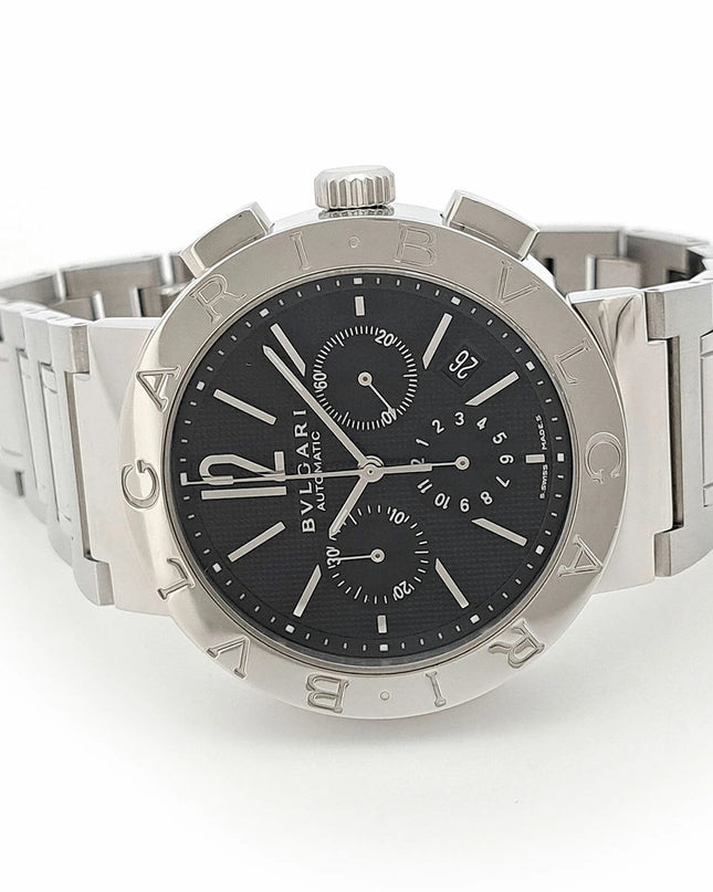Preloved Authentic Bvlgari Bvlgari Bvlgari Chronograph BB42SSCH Automatic Stainless Steel Men's