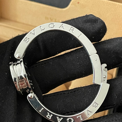 Preloved Authentic Bvlgari B.zero1 Watch 22mm stainless steel case, a blue mother-of-pearl dial with diamond