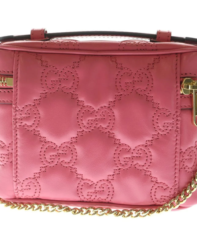 Preloved Authentic GUCCI GG Matelasse Mini Top Handle Shoulder Bag in Pink Leather