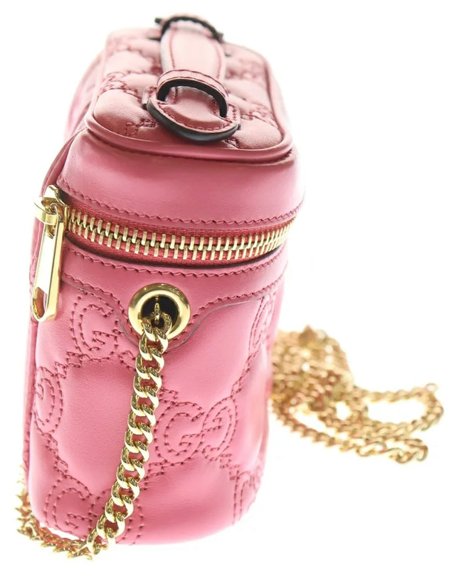Preloved Authentic GUCCI GG Matelasse Mini Top Handle Shoulder Bag in Pink Leather