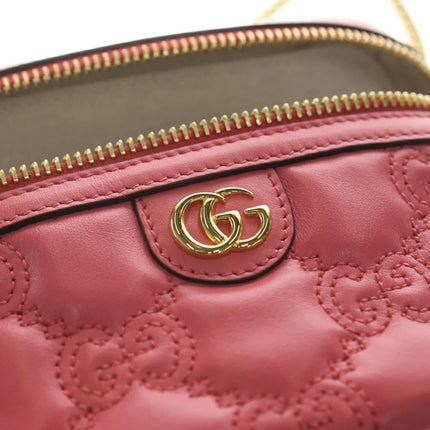 Preloved Authentic GUCCI GG Matelasse Mini Top Handle Shoulder Bag in Pink Leather