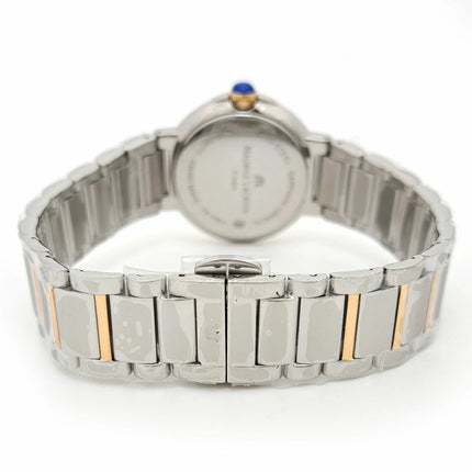 Preloved Authentic Rank SA Maurice Lacroix Fiaba Moon Phase Shell with Circle Diamonds FA1084 Quartz Stainless Steel Watch