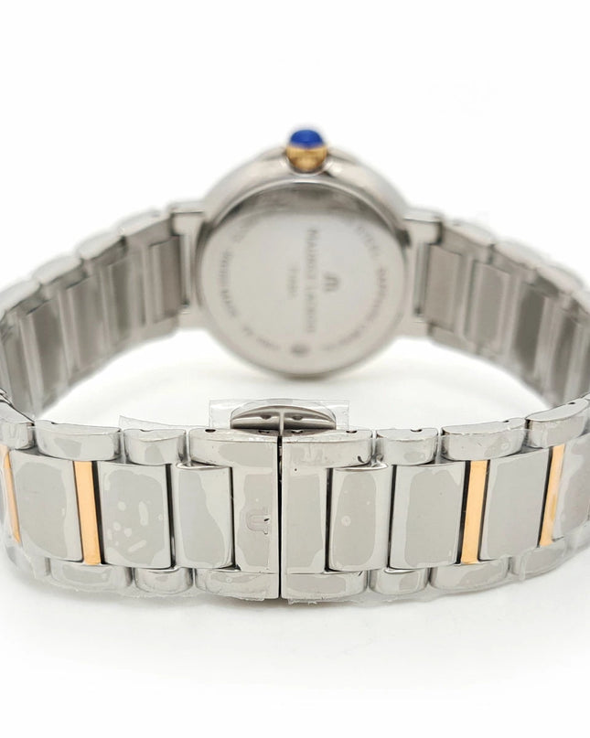 Preloved Authentic Rank SA Maurice Lacroix Fiaba Moon Phase Shell with Circle Diamonds FA1084 Quartz Stainless Steel Watch