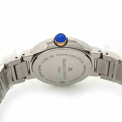 Preloved Authentic Rank SA Maurice Lacroix Fiaba Moon Phase Shell with Circle Diamonds FA1084 Quartz Stainless Steel Watch