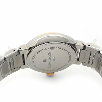 Preloved Authentic Rank SA Maurice Lacroix Fiaba Moon Phase Shell with Circle Diamonds FA1084 Quartz Stainless Steel Watch