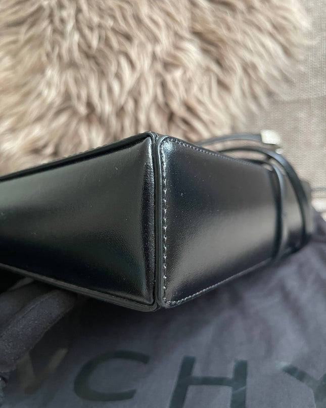 Preloved Authentic Givenchy Cut-Out Mini Crossbody Bag — Black Smooth Leather