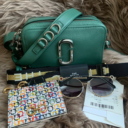 Marc Jacobs The Softshot 21 in cucumber green leather silver-tone hardware