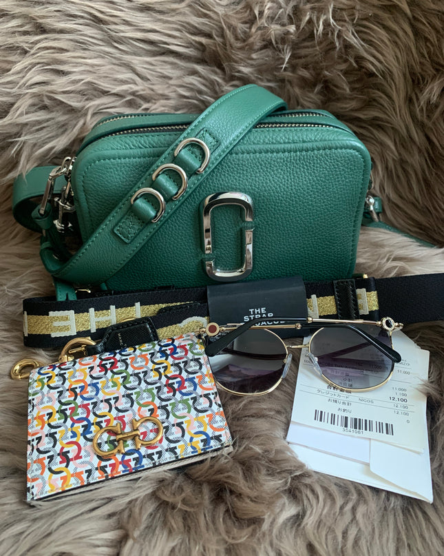 Marc Jacobs The Softshot 21 in cucumber green leather silver-tone hardware