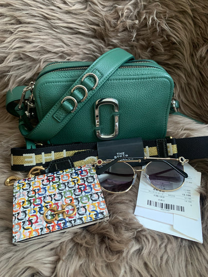 Marc Jacobs The Softshot 21 in cucumber green leather silver-tone hardware