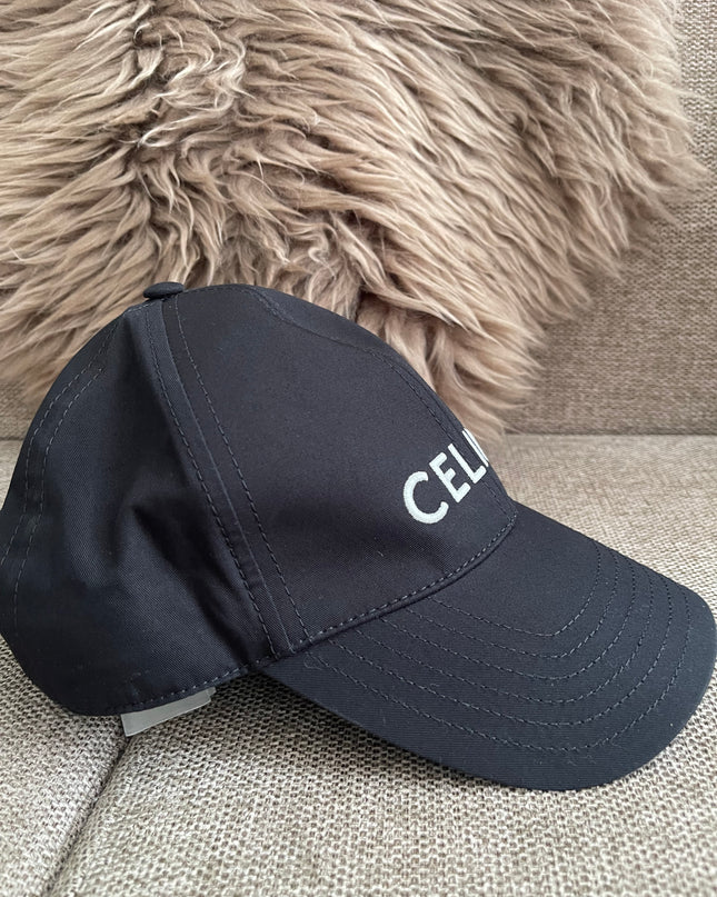 Preloved AuthenticCeline Embroidered Logo Baseball Cap – Black
