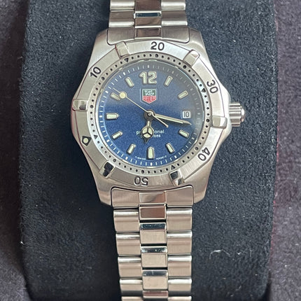 Preloved Authentic TAG Heuer Professional 200m Ladies Watch — Stainless Steel, Blue Dial