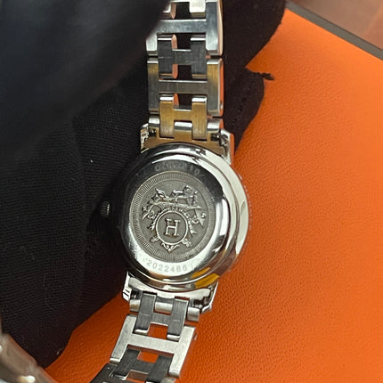 PRELOVED AUTHENTIC HERMES STAINLESS STEEL CLIPPER WATCH 24MM/16.5CM