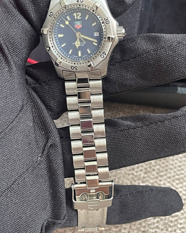 Preloved Authentic TAG Heuer Professional 200m Ladies Watch — Stainless Steel, Blue Dial