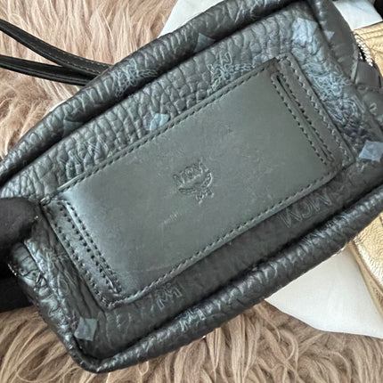 Preloved Authentic MCM Trey Mixed Media Triple-Pouch Convertible Sling