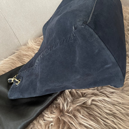Authentic Preloved Tory Burch Marion Suede Tote