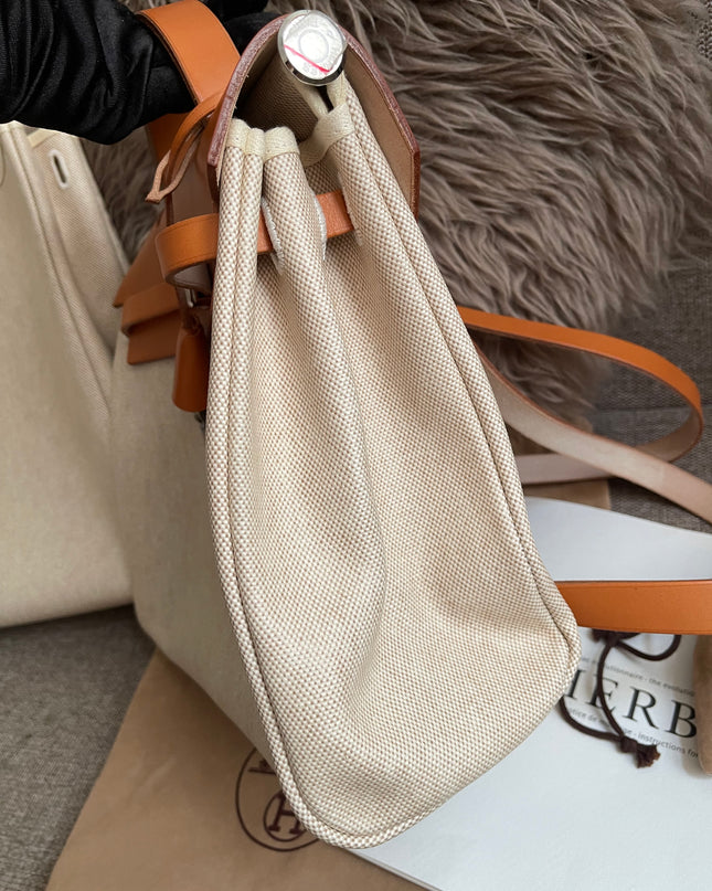 Preloved Authentic Hermes Herbag Zip