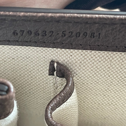 Preloved Authentic Gucci GG Supreme Canvas Leather and Python Medium Bamboo 1947 Top Handle Bag