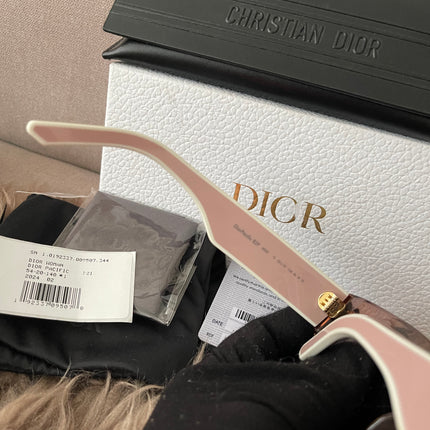 PRELOVED AUTHENTIC DiorPacific B2I Transparent Pink Butterfly Sunglasses