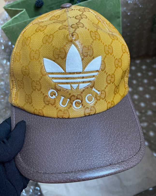 UNUSED Gucci x Adidas GG Monogram Baseball Hat