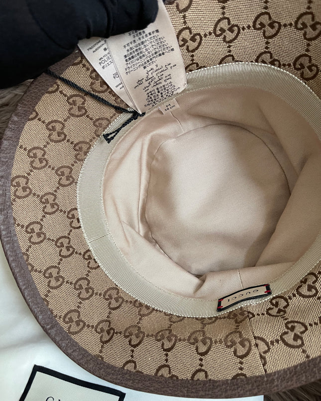 UNUSED GUCCI GG CANVAS BUCKET HAT