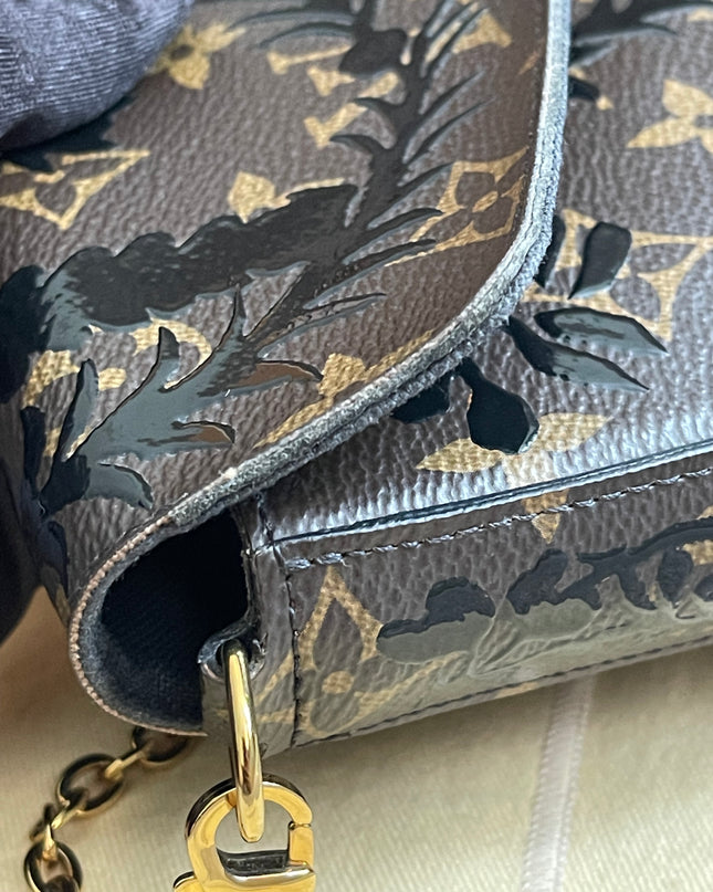 Preloved Authentic LV Félicie Pochette – Limited Edition Floral Jacquard Canvas