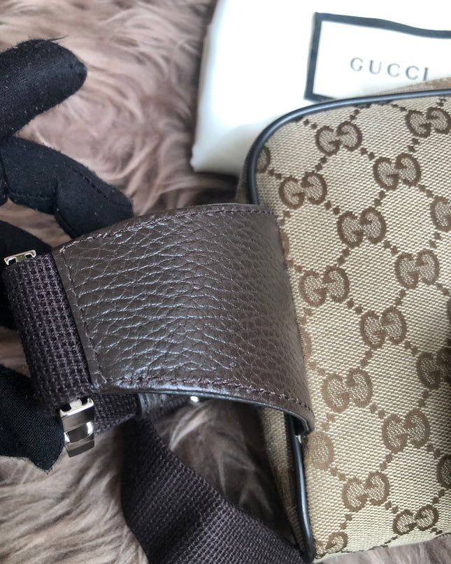 Preloved Gucci Waist Belt Bag GG Canvas