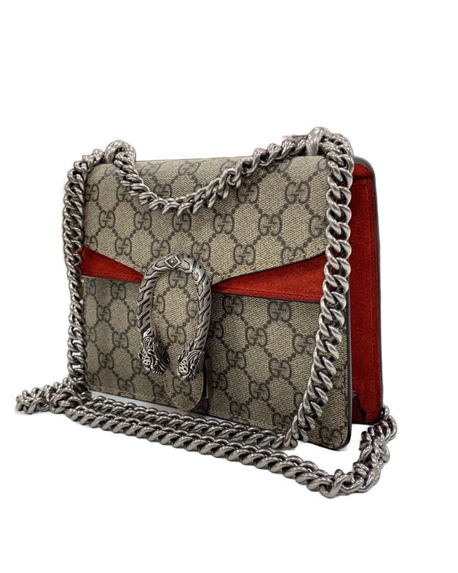 Preloved Authentic Gucci Red/Beige GG Supreme Mini Dionysus