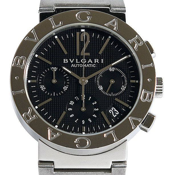 Preloved Authentic Rank A ★Box and warranty included! Excellent condition! BVLGARI Bvlgari Bvlgari BB38SSCH BB38BSSDCH Chronograph Automatic Men's Watch★