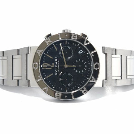 Preloved Authentic Rank A ★Box and warranty included! Excellent condition! BVLGARI Bvlgari Bvlgari BB38SSCH BB38BSSDCH Chronograph Automatic Men's Watch★