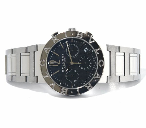 Preloved Authentic Rank A ★Box and warranty included! Excellent condition! BVLGARI Bvlgari Bvlgari BB38SSCH BB38BSSDCH Chronograph Automatic Men's Watch★