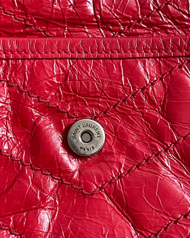Preloved Authentic Saint Laurent Niki Baby Shoulder Bag — Red