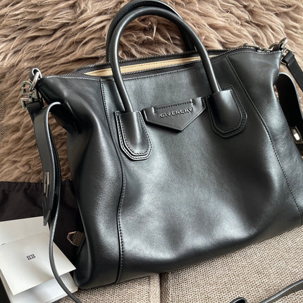 Preloved Authentic Givenchy Antigona Soft Small Bag Black Leather