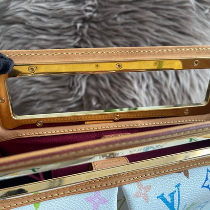 Preloved Authentic Louis Vuitton Monogram Multicolore Judy MM – White