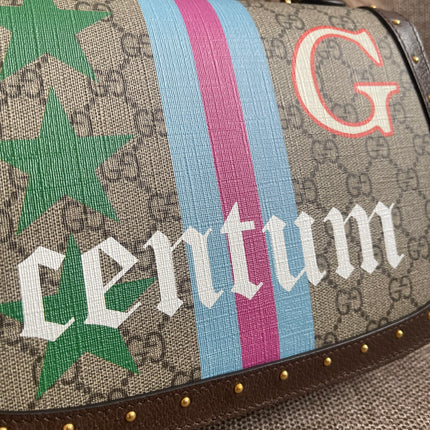 Preloved Authentic Gucci GG Supreme Canvas Leather and Python Medium Bamboo 1947 Top Handle Bag
