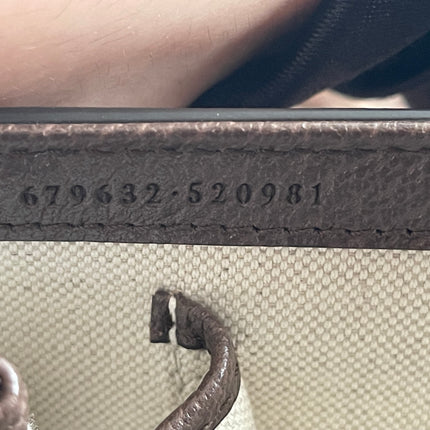 Preloved Authentic Gucci GG Supreme Canvas Leather and Python Medium Bamboo 1947 Top Handle Bag