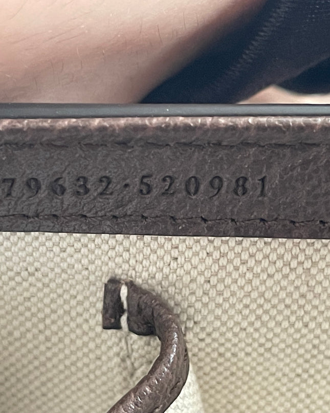 Preloved Authentic Gucci GG Supreme Canvas Leather and Python Medium Bamboo 1947 Top Handle Bag