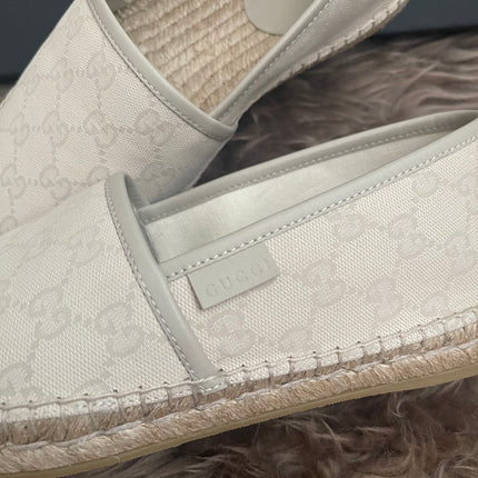 Authentic Preloved Gucci Cream Canvas Espadrilles for men sz 7.5