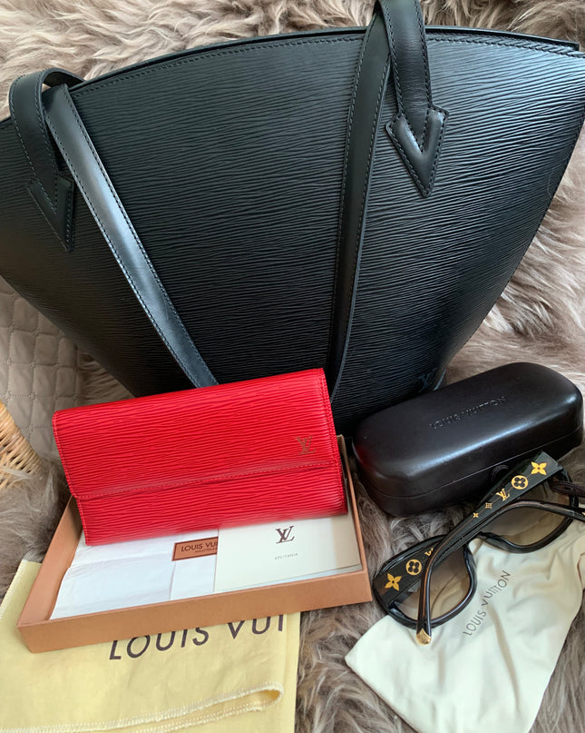 Louis Vuitton Black Epi Leather Saint Jacques PM Tote
