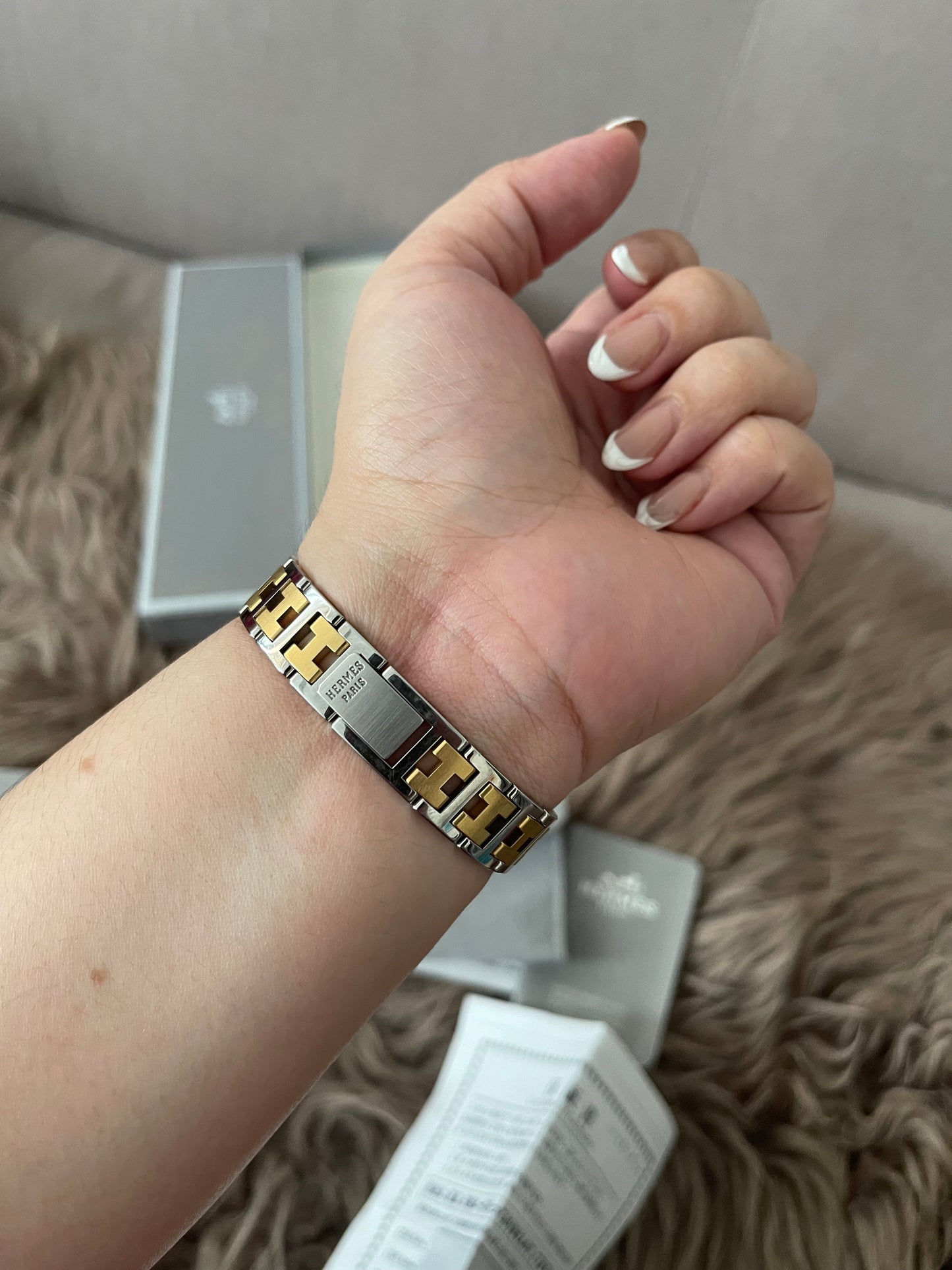 Preloved Authentic Hermès Clipper Watch (2-Tone)