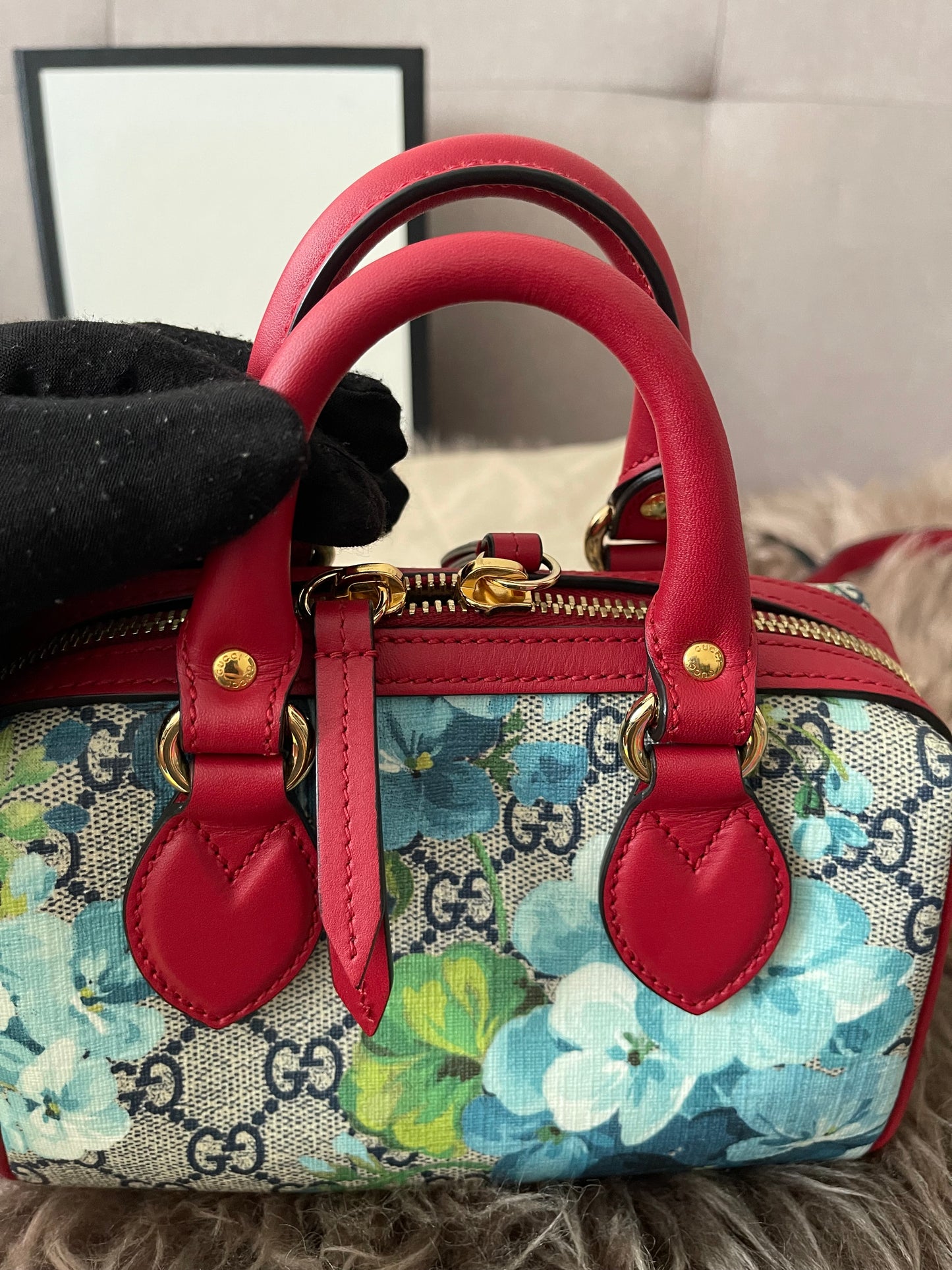 Preloved Authentic Gucci GG Blooms Mini Boston Bag
