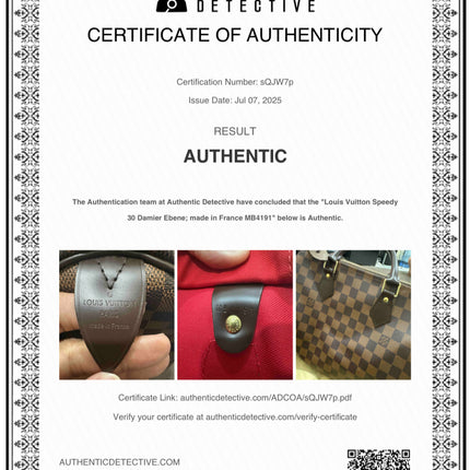 Preloved Louis Vuitton Speedy 30 Damier