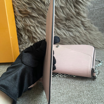 Preloved Authentic Louis Vuitton Felicie Pochette Epi Leather Rose Ballerine