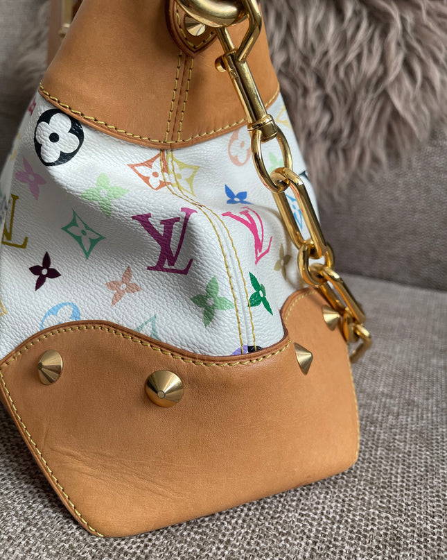 Preloved Authentic Louis Vuitton Monogram Multicolore Judy MM – White